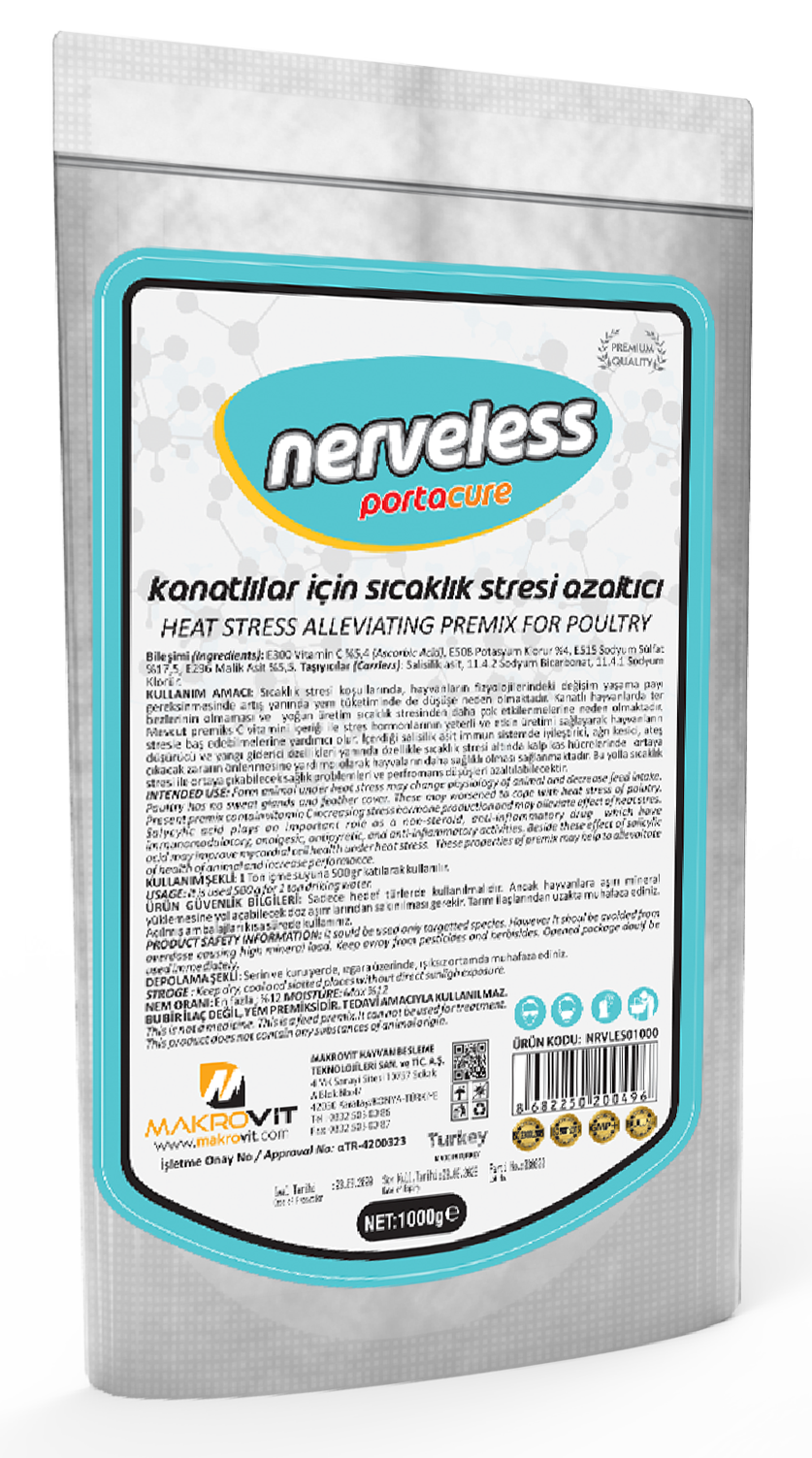 NERVELESS Kanatlılar İçin Sıcaklık Stres Azaltıcı Premiks