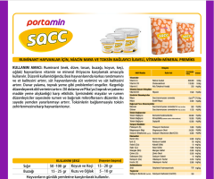 PORTAMİN SACC - (Niacin Maya Ve Toksin Bağlayıcı İlaveli, Vitamin-Mineral Premiks)