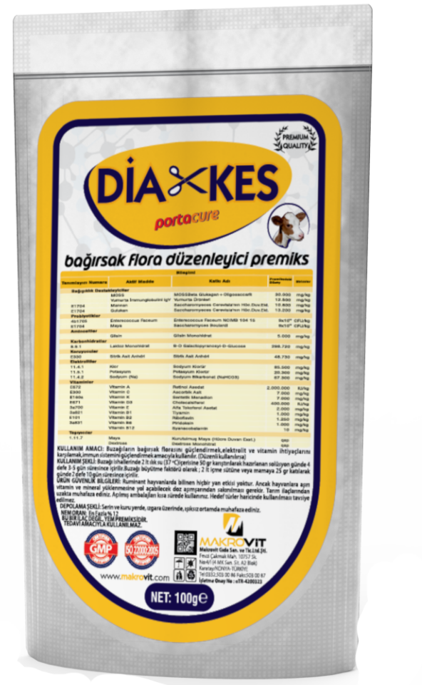 DİAKES - (Buzağıların Bağırsak Flora Dengesini Korumak Ve Bağırsak Sağlığına Katkıda Bulunmak İçin Destekleyici Premiks)