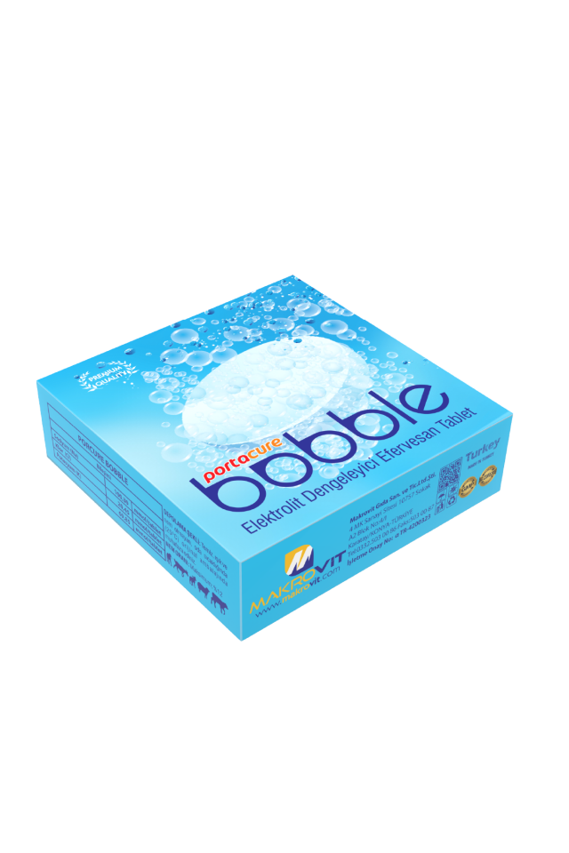 BOBBLE Pre-Ruminantlar İçin Elekrtolit Dengeleyici Efervesan Tablet Premiks - 50GR x