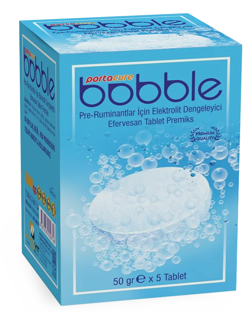 BOBBLE Pre-Ruminantlar İçin Elekrtolit Dengeleyici Efervesan Tablet Premiks - 50GR x