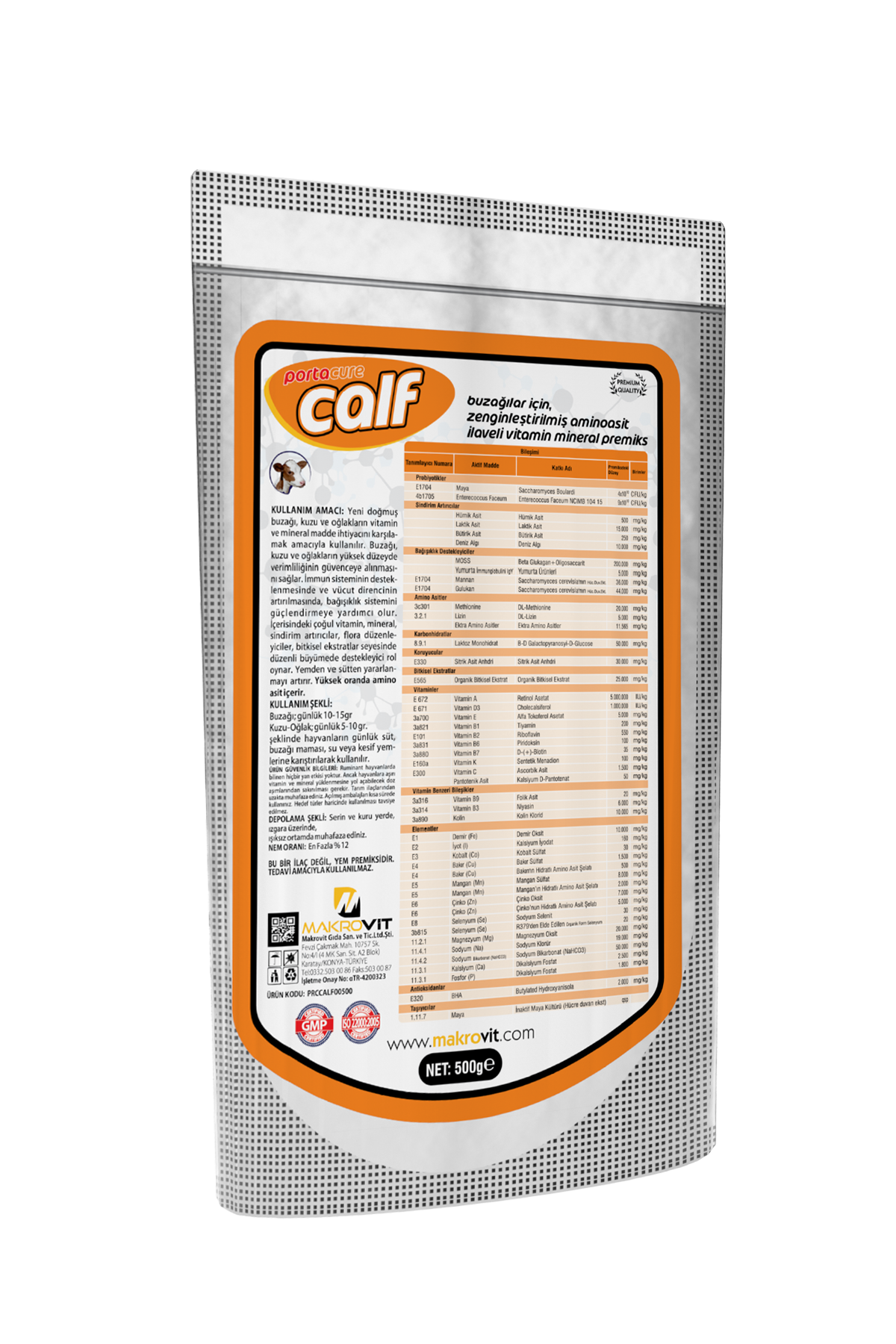 CALF Buzağı, Kuzu ve Oğlak Bağışıklık Güçlendirici Vitamin - Mineral Premiks
