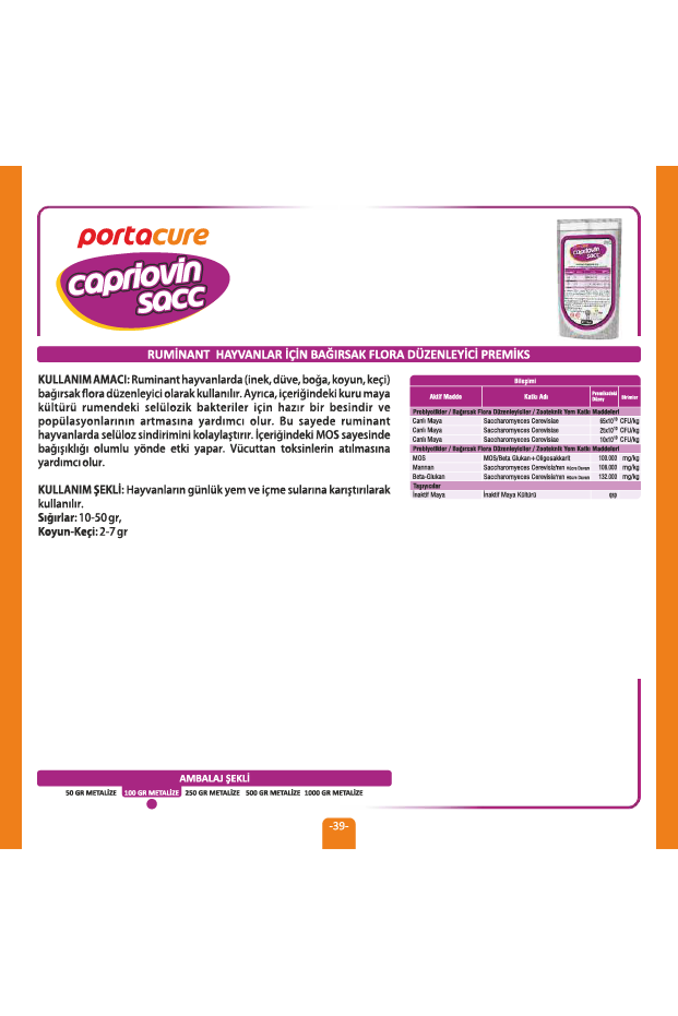 CAPRİOVİN SACC Bağırsak Flora Düzenleyici