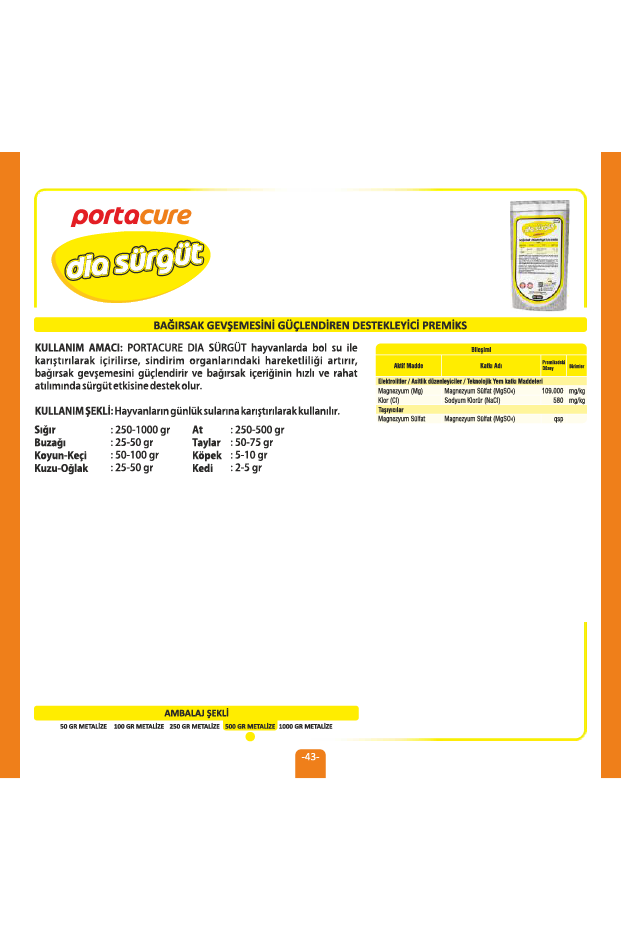 DİA SÜRGÜT Bağırsak Gevşemesini Güçlendiren Destekleyici