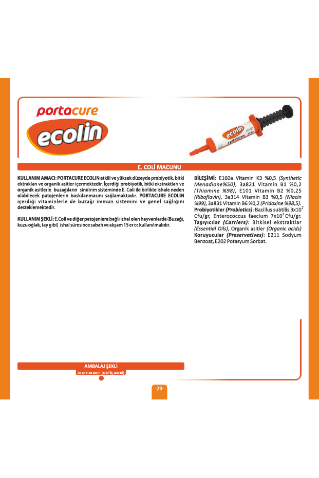 ECOLİN Buzağı, Kuzu, Oğlak Ve Taylar için e.coli Mücadele Macunu