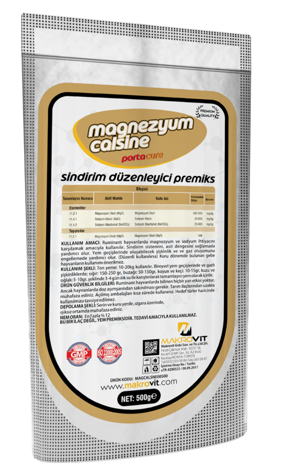 MAGNEZYUM CALSİNE Sindirimi Kolaylaştıran Premiks