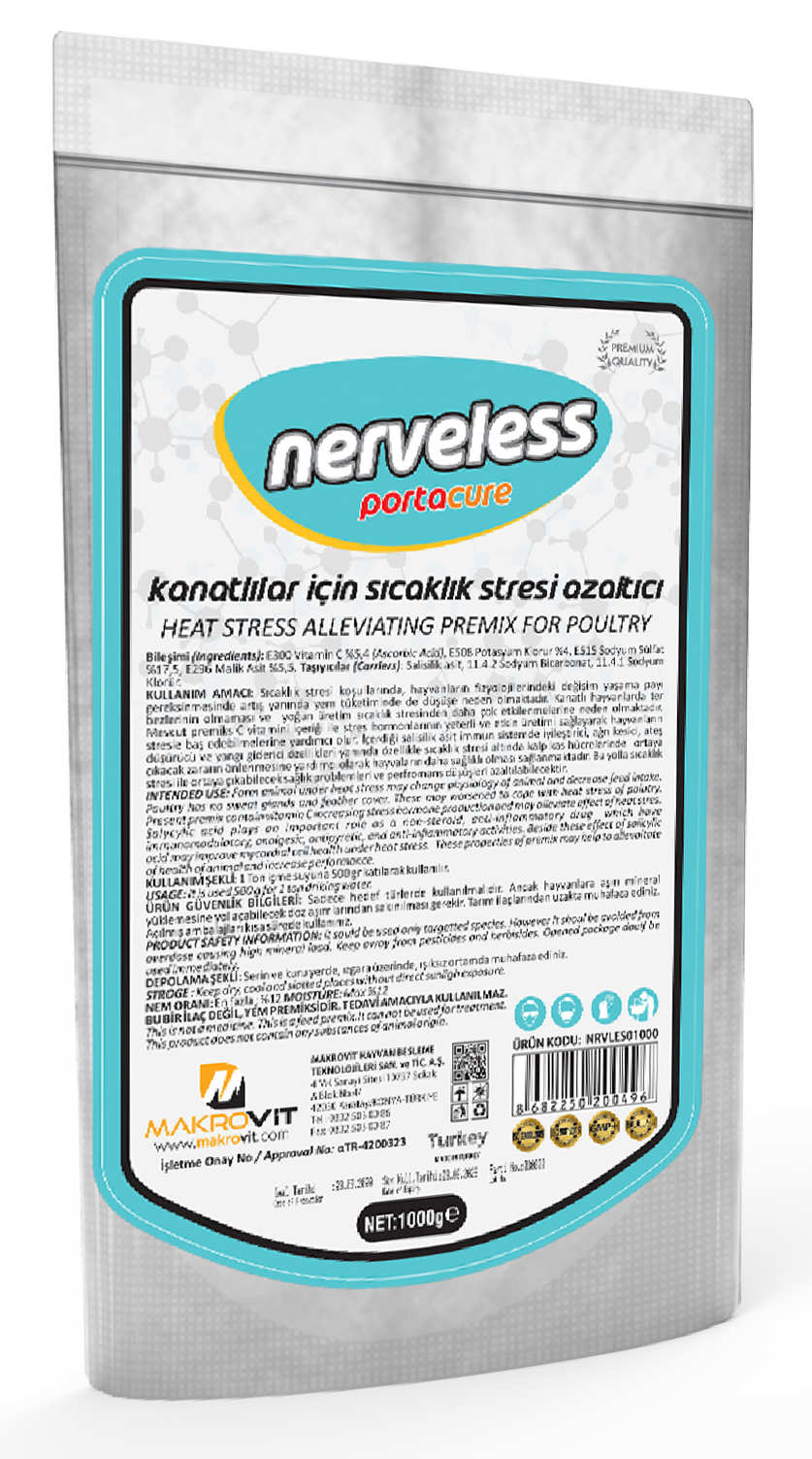 NERVELESS Kanatlılar İçin Sıcaklık Stres Azaltıcı