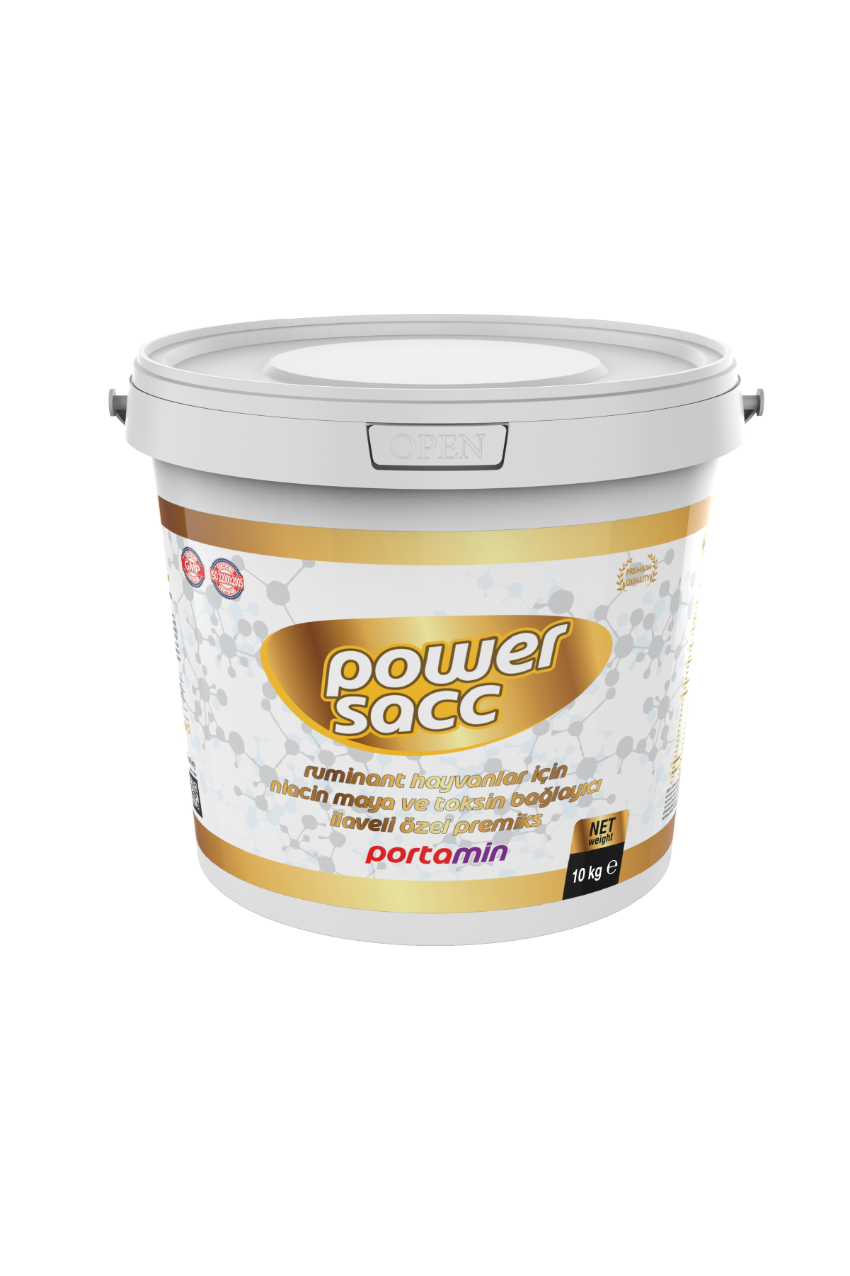 POWERSACC Ruminant Hayvanlar İçin, Niacin Maya ve Toksin Bağlayıcı İlaveli Özel Tamamlayıcı Yem 20 KG KOVA
