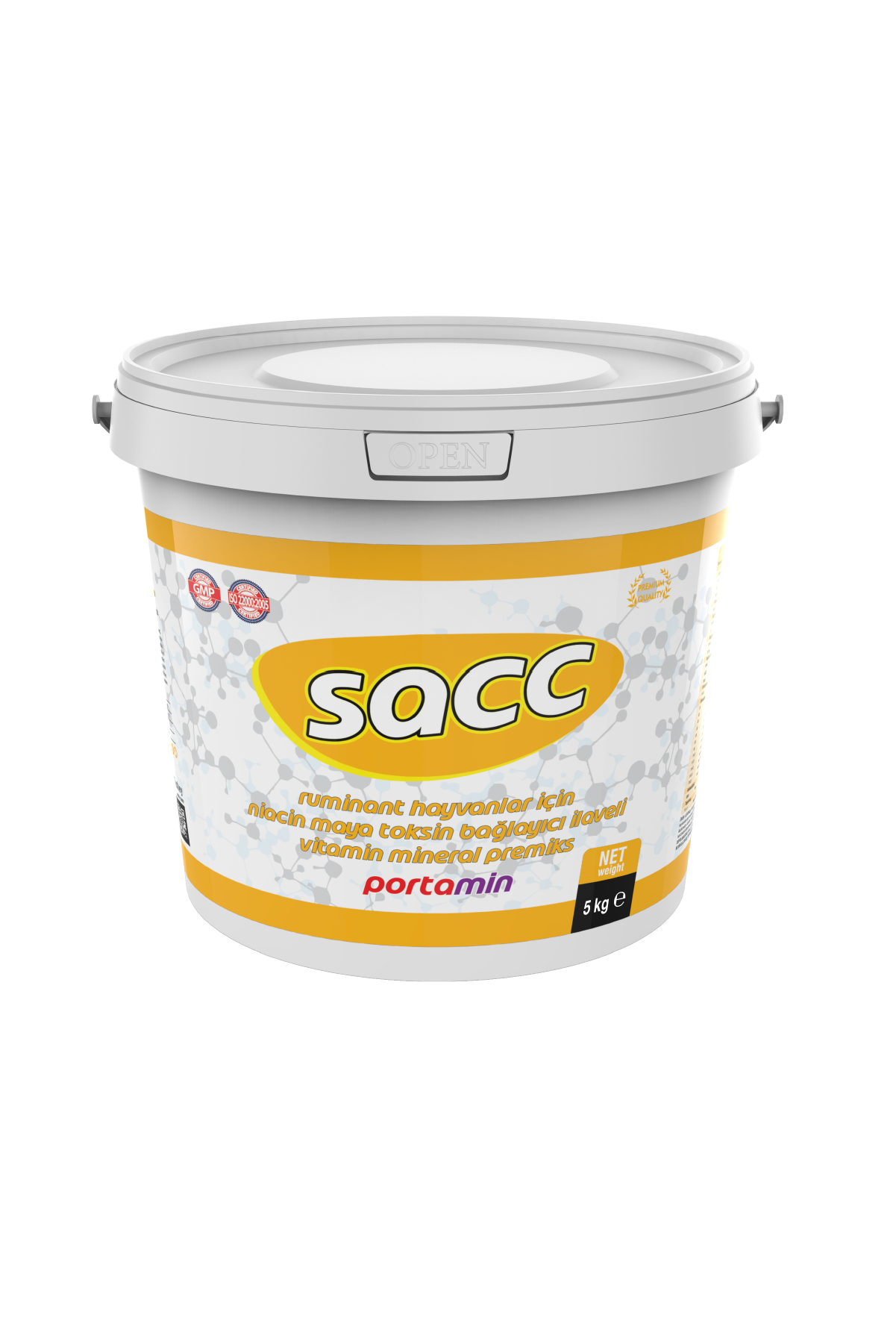 SACC Ruminant Hayvanlar İçin, Niacin Maya Ve Toksin Bağlayıcı İlaveli, Vitamin-Mineral 5 KG KOVA