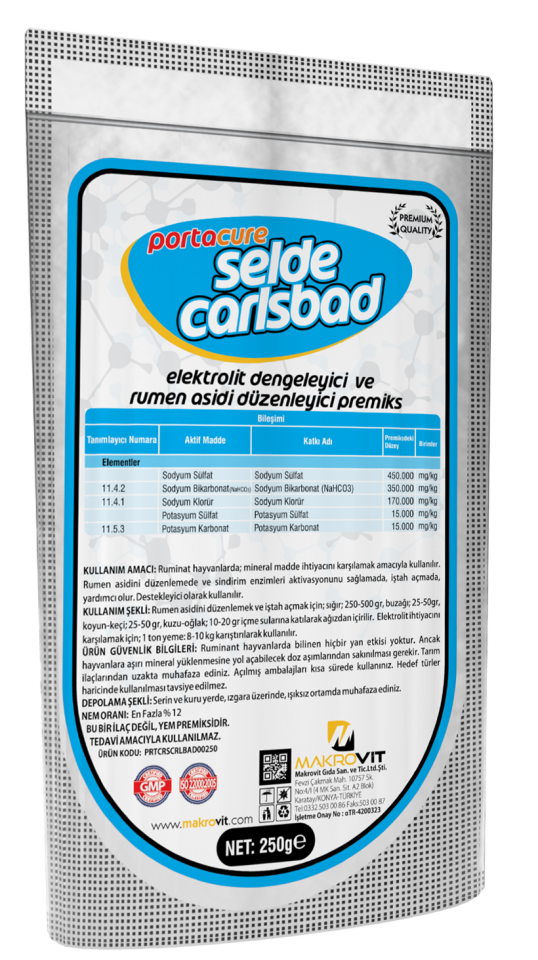 SELDE CARLSBAD Elektrolit Dengeleyici ve Rumen Ph Düzenleyici