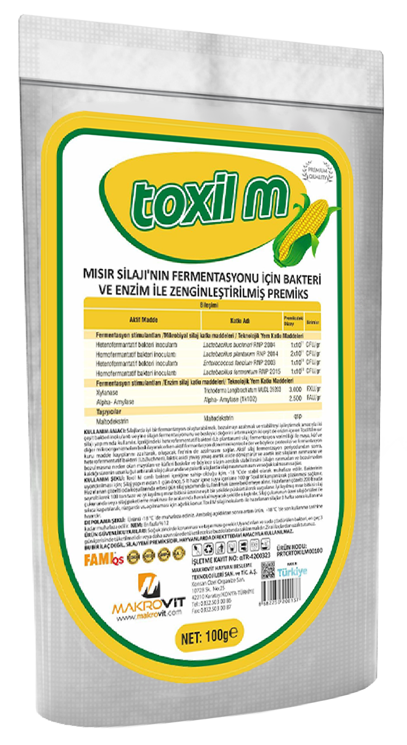 TOXIL M Mısır Silajı’nın Fermentasyonu İçin Bakteri Ve Enzim İle Zenginleştirilmiş Toksin Bağlayıcı