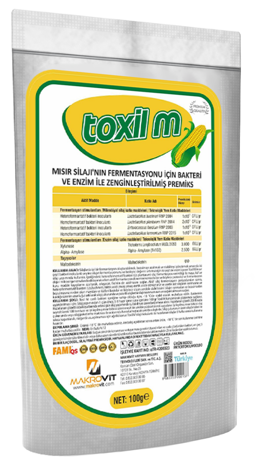 TOXIL M Mısır Silajı’nın Fermentasyonu İçin Bakteri Ve Enzim İle Zenginleştirilmiş Toksin Bağlayıcı