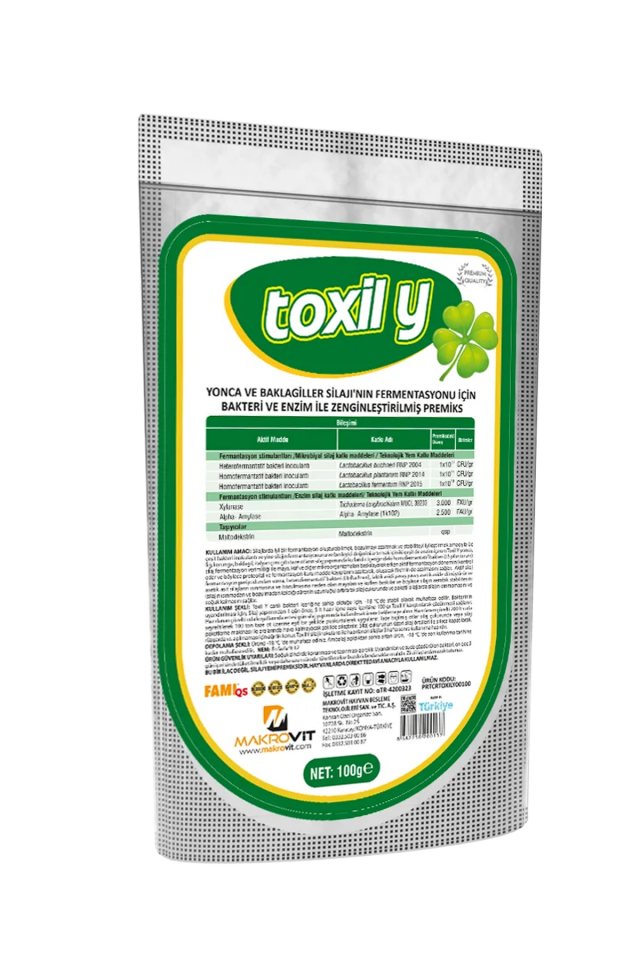 TOXİL Y Yonca Ve Baklagil Silajının Fermentasyonu İçin Bakteri Ve Enzim İle Zenginleştirilmiş Toksin Bağlayıcı