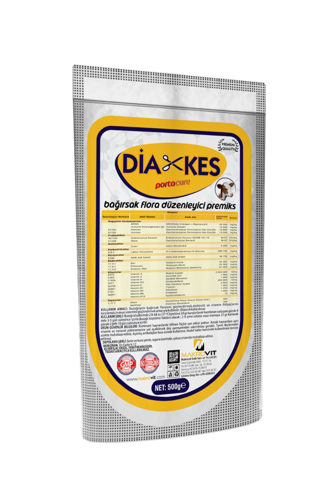 DİAKES Buzağılar İçin İshal Kesici ve Bağışıklık Destekleyici Tamamlayıcı Yem